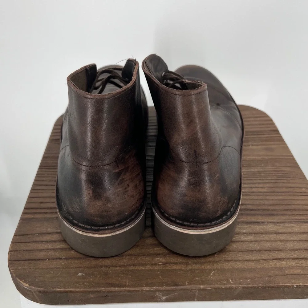 Clarks Bushacre 2 Chukka Boots Men's 13 Brown Leather Desert Boots Crepe Sole